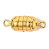 Brass Magnetic Clasps with Loops KK-O134-13G-1