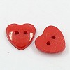 Acrylic Heart Buttons BUTT-E071-B-02-2