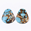 Assembled Natural Bronzite and Synthetic Turquoise Pendants G-S329-041-2