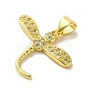 Brass Micro Pave Cubic Zirconia Pendants KK-Z042-04G-01-2