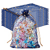 50Pcs Gold Stamping Moon & Star Organza Drawstring Gift Storage Bags OP-BBC0001-03C-03-1