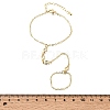 Brass Micro Pave Cubic Zirconia Mittens Bracelets BJEW-C156-01G-03-5