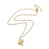 Initial Letter Brass Pendant Necklace NJEW-A015-21G-K-2