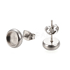 Non-Tarnish 304 Stainless Steel Stud Earring Settings STAS-K202-05B-P-1