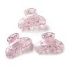 Transparent Floral Pattern Acrylic Claw Hair Clips PW23031332736-1