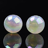 Rainbow Iridescent Plating Acrylic Beads PACR-S221-008A-01-2