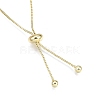 Brass Box Chains Slider Bracelet Making with Tiny Ball Charms BJEW-N021-02-2