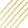 Brass Coated Iron Flat Cable Chains CH-TAC0007-02G-3