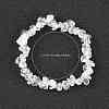 Valentines Day for Lovers Ideas Crystal Chips Stretch Bracelets X-BJEW-JB01308-07-3