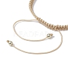 Synthetic Turquoise Cross & Imitation Pearl Braided Bead Bracelet BJEW-JB09743-4