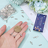 100Pcs Brass Brooch Findings MAK-SC0001-31-3
