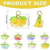 Glass Pendants PALLOY-YW00054-01-3