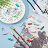 40Pcs 10 Colors Spray Printed Alloy Aglets for Shoelaces FIND-DC0005-09-5