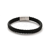 Braided Microfiber Leather Cord Bracelets BJEW-P328-07B-P-2