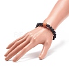 Natural Lava Rock & Synthetic Hematite & Acrylic Beaded Stretch Bracelet BJEW-JB08553-01-3