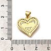 Rack Plating Brass Micro Pave Cubic Zirconia Pendants KK-L226-001G-09-3