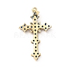 Rack Plating Brass Micro Pave Cubic Zirconia Pendants KK-E060-14G-3