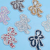 7Pcs 7 Colors Bowknot Glitter Hotfix Rhinestone DIY-FG0002-30-4