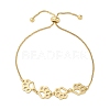 Brass Box Chain Slider Bracelets BJEW-S169-01G-4