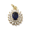 Brass Micro Pave Cubic Zirconia Pendants KK-E092-29G-03-1