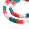 Fixed 3 Color Handmade Polymer Clay Bead Strands CLAY-S096-029I-3