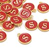 Golden Plated Alloy Enamel Charms ENAM-S118-03S-4