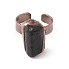 Gemstone Irregular Nugget Open Cuff Ring RJEW-I082-01R-4