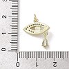 Real 18K Gold Plated Brass Micro Pave Cubic Zirconia Pendants KK-L209-069G-04-3