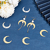 20Pcs 2 Colors 201 Stainless Steel 2-Loop Connector Charms STAS-UN0055-20-2