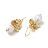ABS Imitation Pearl Flower Dangle Earrings EJEW-F288-21G-3