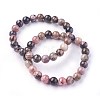 Natural Rhodonite Beads Stretch Bracelets X-BJEW-F380-01-B16-4