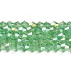 Transparent Electroplate Glass Beads Strands EGLA-A039-T6mm-B24-1
