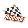 Racing Car Theme Alloy Enamel Pendants AL-CBA4666-03N-1