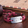 Unisex Trendy Leather Cord Bracelets BJEW-BB15581-C-7