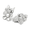 304 Stainless Steel Flower Stud Earrings EJEW-M233-05P-2