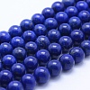 Natural Lapis Lazuli Beads Strands G-P342-01-8mm-A-1