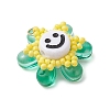 Glass Seed Beaded Sunflower Pendants PALLOY-MZ01014-02-3