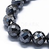 Natural Terahertz Stone Beads Strands G-G927-36-3