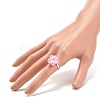 3D Resin Flower with Star Adjustable Ring RJEW-JR00456-3