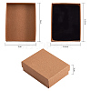 Kraft Cotton Filled Cardboard Paper Jewelry Set Boxes CBOX-R036-11A-4