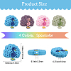 CHGCRAFT 12Pcs 4 Colors Food Grade Eco-Friendly Silicone Beads SIL-CA0001-86-2