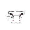 316L Surgical Stainless Steel Ruby Rhineston Nipple Barbells WGA8DED-02-2