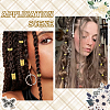 200Pcs 5 Styles Iron Dreadlocks Beads Hair Decoration OHAR-SC0001-13-7