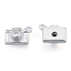 Brass Micro Pave Clear Cubic Zirconia Charms X-KK-N216-581P-1