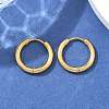 Ion Plating(IP) 304 Stainless Steel Huggie Hoop Earrings EJEW-F111B-17mm-G-4