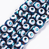 Electroplate Glass Beads Strands EGLA-T012-02B-1