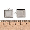 304 Stainless Steel Pendant Cabochon Settings STAS-Z201-02P-04-3