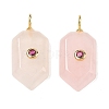 Natural Rose Quartz Pendants KK-CBAF9BC-20G-03-1