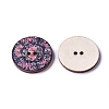 Printed Poplar Wood Buttons WOOD-D021-01C-2