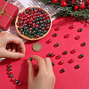 200Pcs 2 Colors Christmas Theme Transparent Acrylic Beads MACR-SP0001-16-3